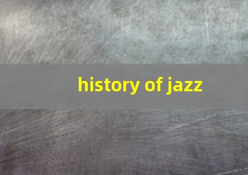 history of jazz